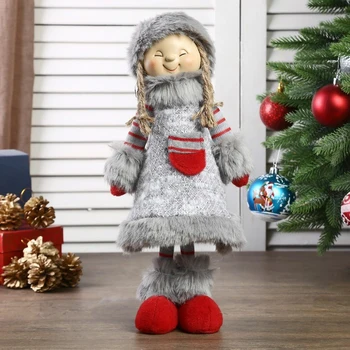 

Interior doll "Girl in a gray dress with fur trim" 46 cm 2315158