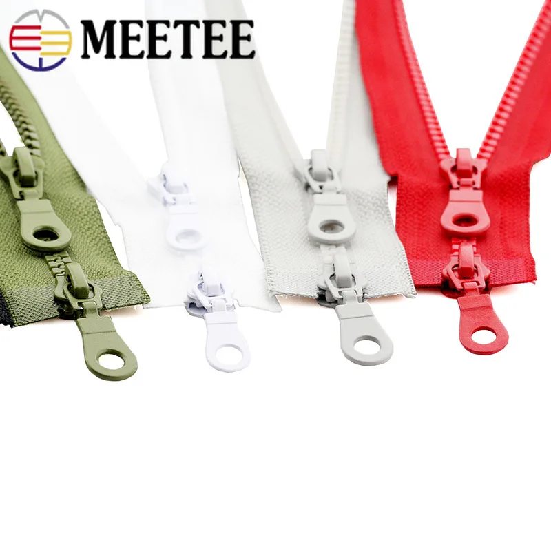 Meetee 5 шт. 70/80 см # резиновая двойная открытая молния для пуховика Сделай Сам