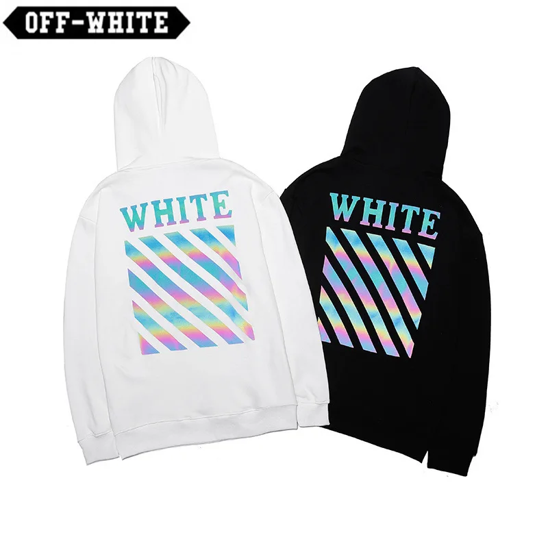 

3m Colorful Reflective Autumn And Winter Hot Selling Ow Hoodie Autumn And Winter New Style Europe And America Popular Brand Pure