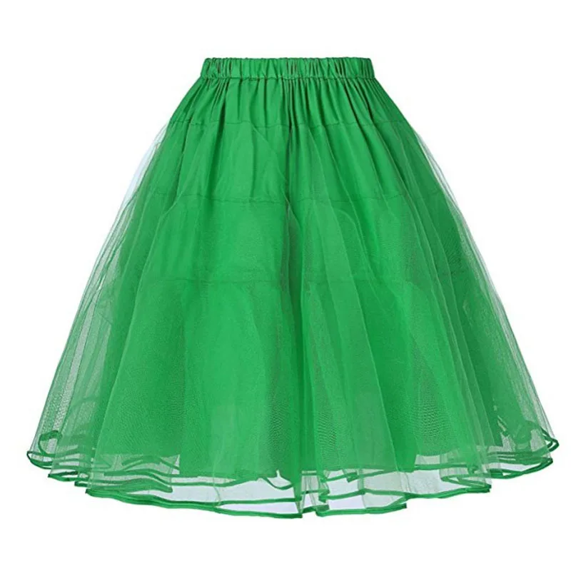 summer elegant lady multi-layer mesh skirt multi-color slim soft casual knee-length tulle skirt petticoat banquet party costume