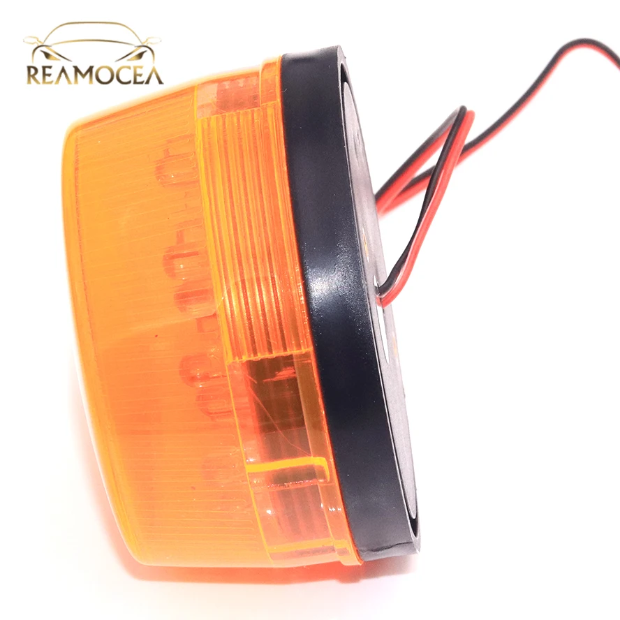 Reamocea Universal Strobe Signal Warning Waterproof DC12V Indicator light LED Amber Light Security Alarm Police Emergency Lamp