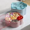 Creative Flower Type Candy Box Plastic Snack Storage Tray Family Snacks Partition Manager Box Party Wedding Candy Tray