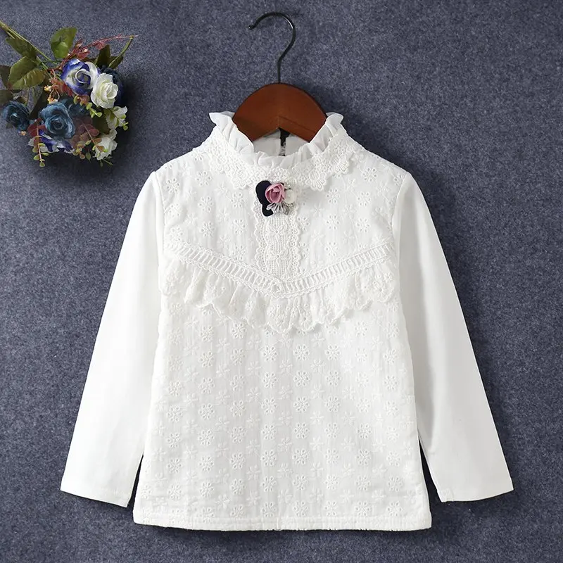 Girls Blouses Children Tops Autumn Girl Blouse Kids Spring Clothes Girls Shirt Long Sleeve 90~160 party ceremony princess