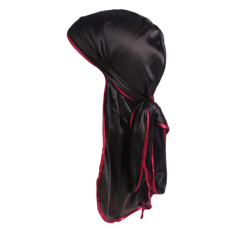 C Пляжная кепка Doo Rags с длинным хвостом шелковистая Кепка Тюрбан повязка на голову бандана головные уборы одежда аксессуары - Цвет: C
