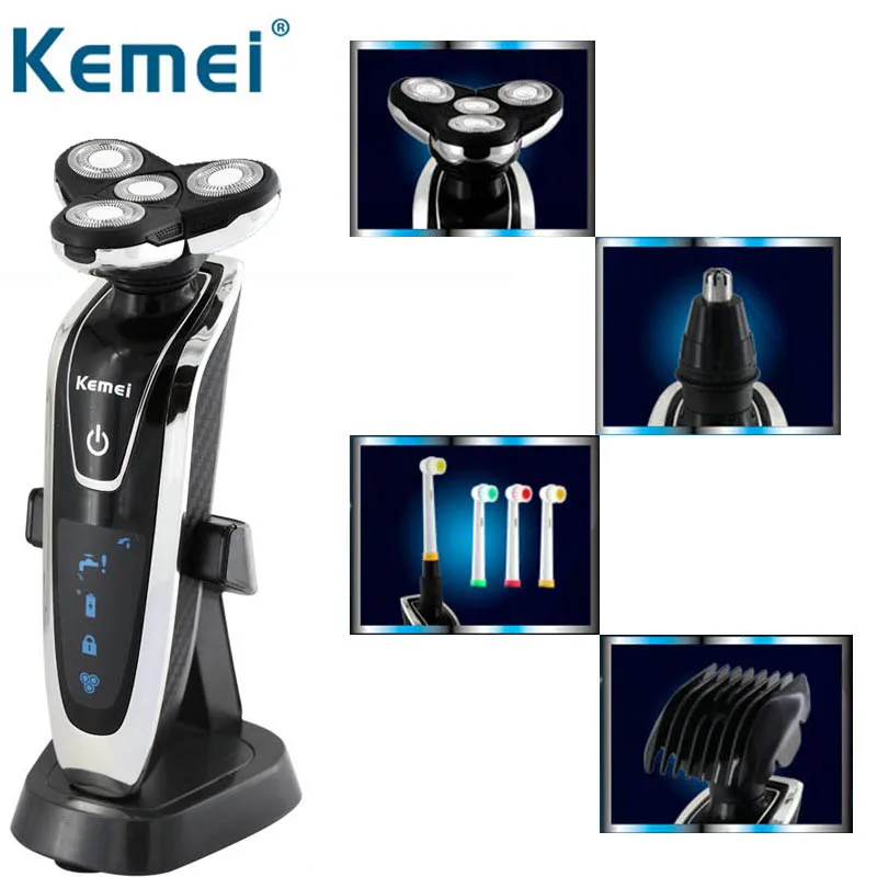 

Electric Shaver Men's Shaving Machine Beard Trimmer Rechargeable Washable Razor Beard Machine Nose Hair Trimmer Toothbrush