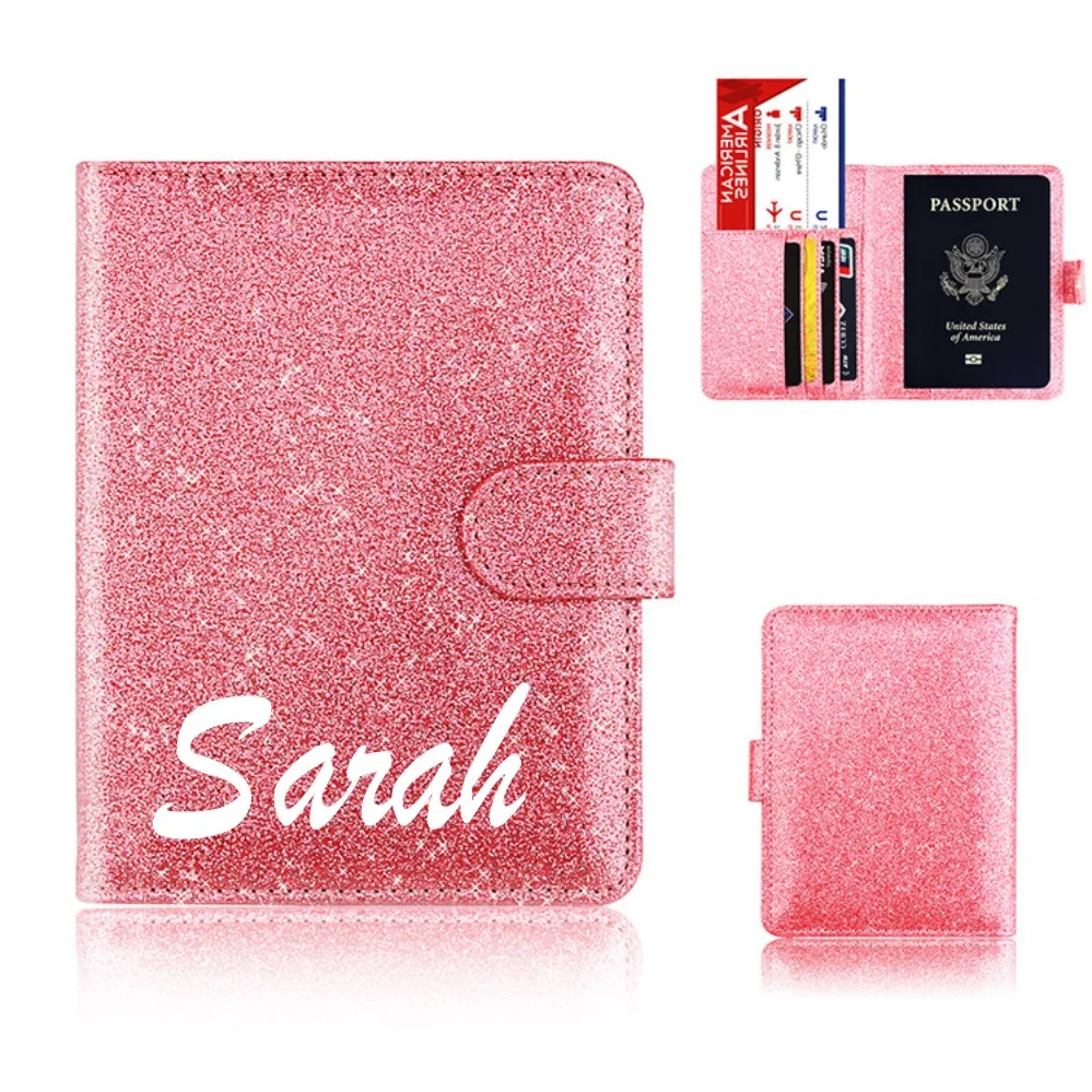 Personalized Gift Slim Passport Wallet with RFID Blocking PU Leather
