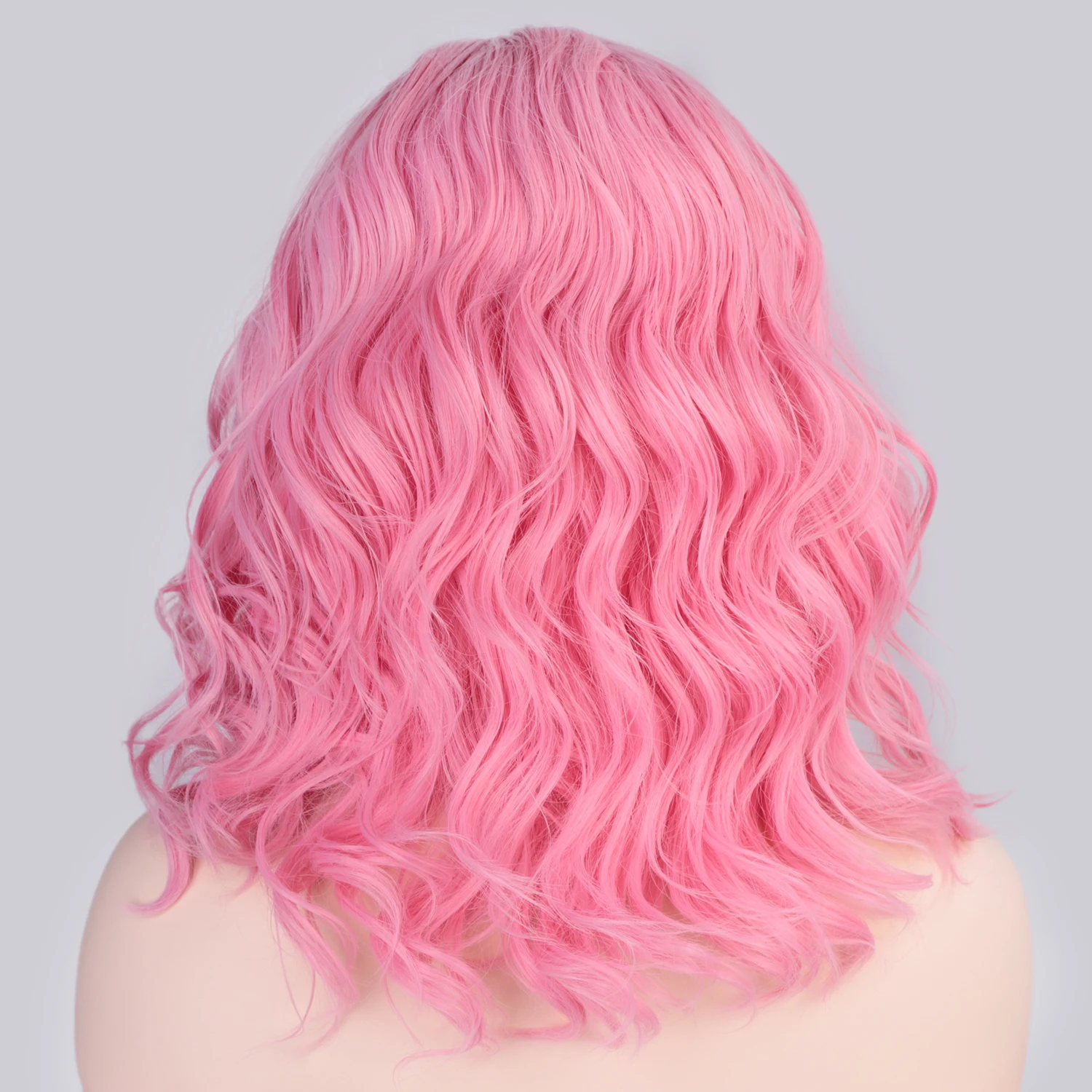 AISI BEAUTY 13*4 синтетические парики на кружеве Волнистые Розовые Короткие парики для женщин черный блонд 613 косплей часть парик высокая стойкость - Цвет: pink