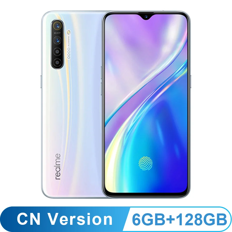 CN версия OPPO REALME X2 6,4 ''6/8 GB 64/128GB Snapdragon 730G 64MP Quad Cameras VOOC 30W быстрое зарядное устройство 4000mAh NFC мобильный телефон - Цвет: 6GB 128GB White