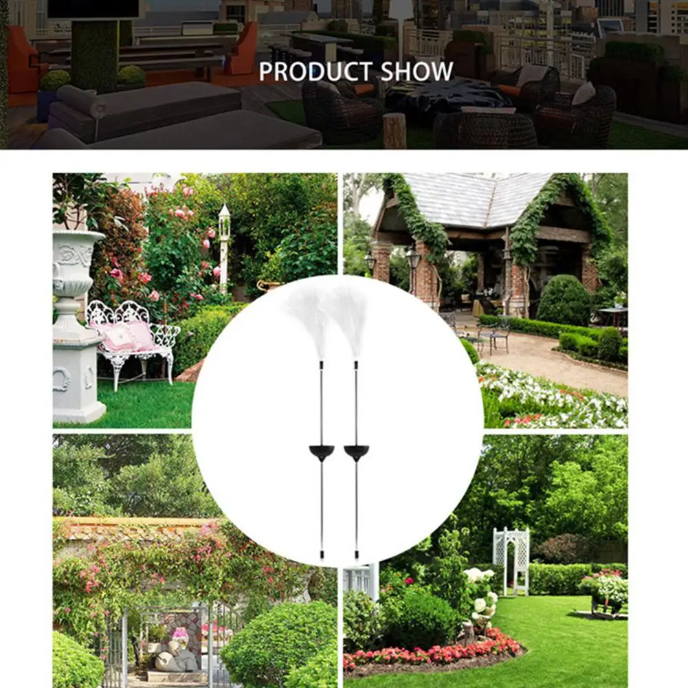 Studyset 2Pcs Solar Powered Colour Changing Solar Fibre Optic Light Garden Path Patio Decoration Lamp