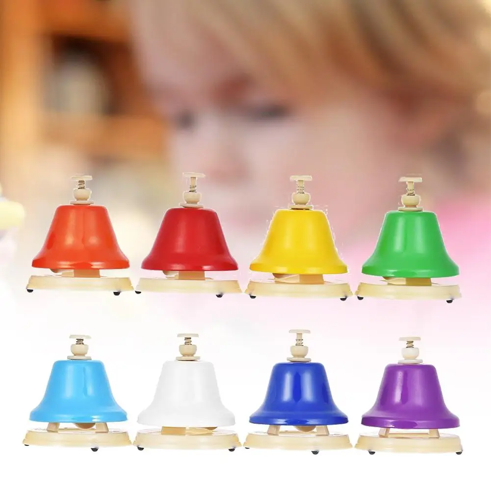 8Pcs Orff Musical Instruments Eight Tone Class Bells Set Kids
