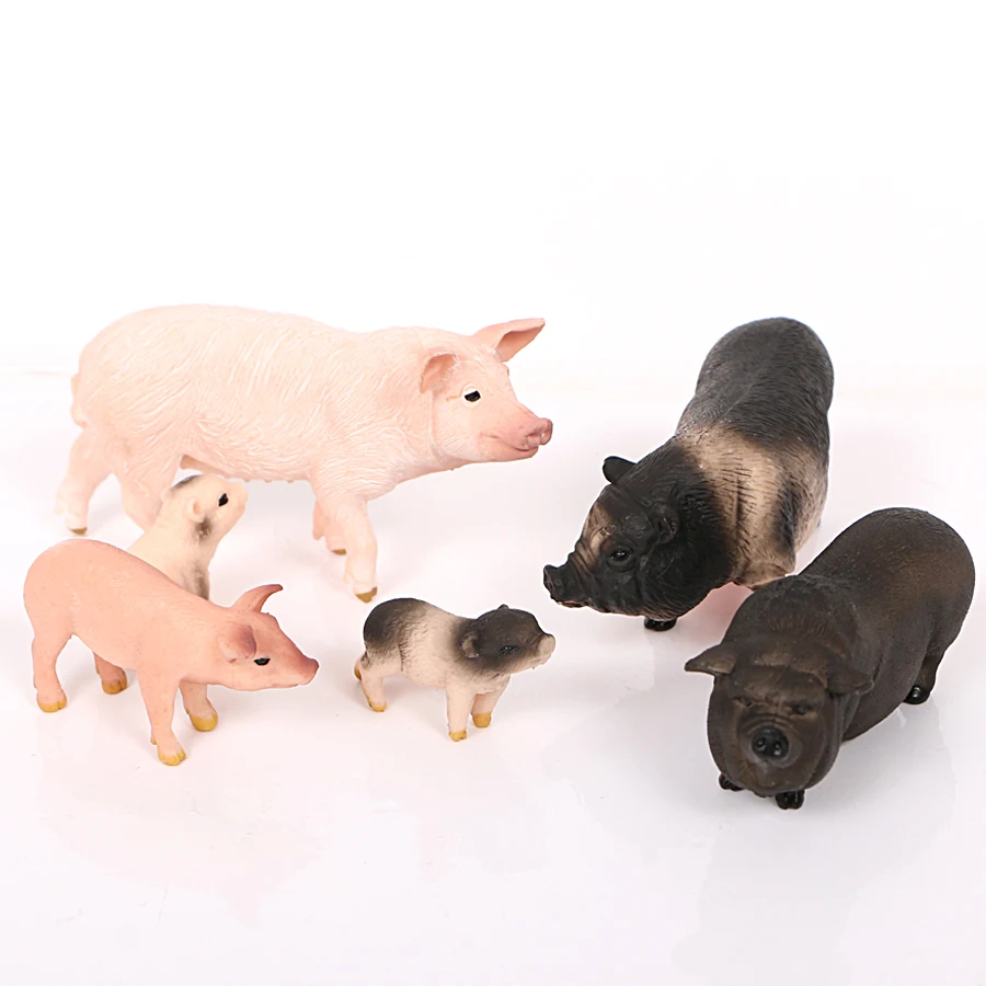 Farm Pig Animals Figures Realistic Simulation Model Learning Educational Toy