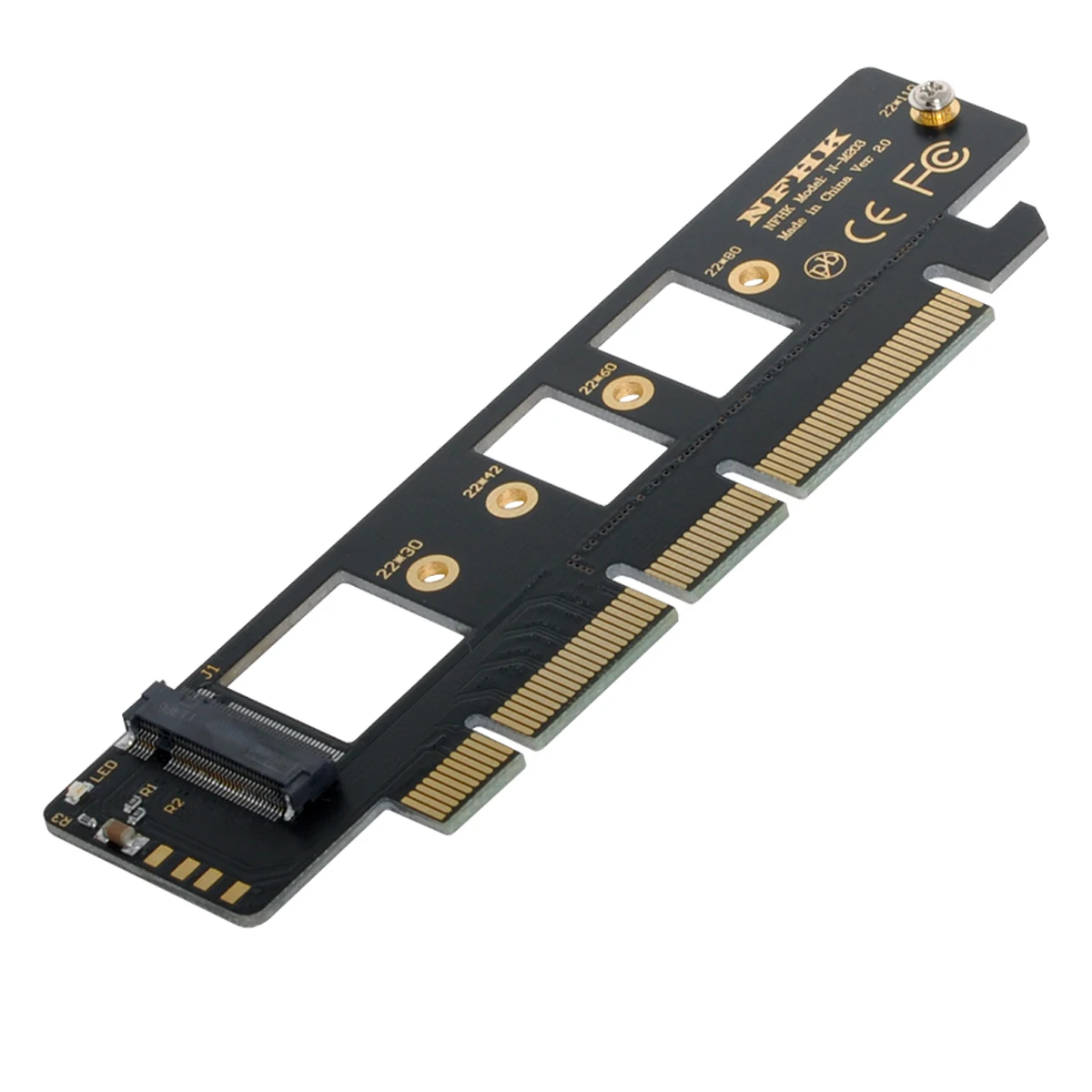 

10 шт., адаптер NGFF M.2 M-key NVME AHCI SSD для PCI-E 3,0 16x 4x для 110 мм 80 мм SSD