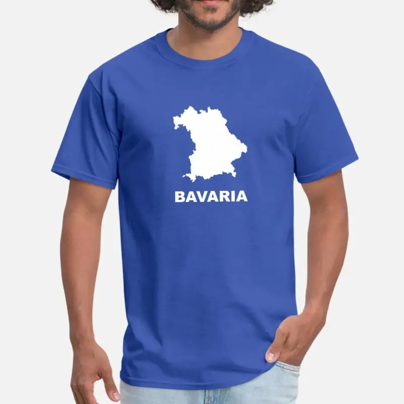 Men-Blue Персонализированная Bavaria карта футболка для мужчин s женщин вырез лодочкой забавная Повседневная мужская футболка с коротким рукавом Homme хип-хоп - Цвет: Men-Blue