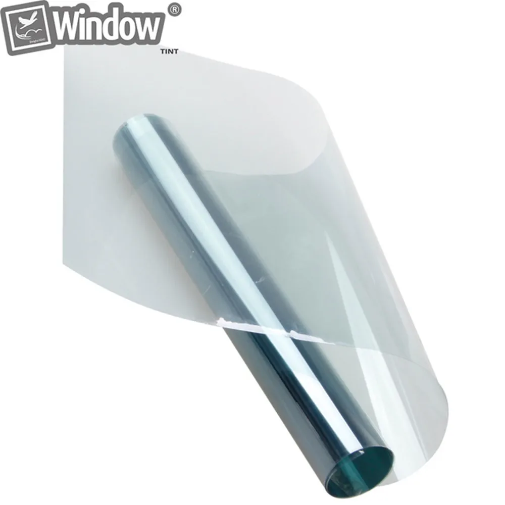 

SUNICE 80%VLT Light Blue Car Window Tint Car Tinting Sticker Sunshade Vinyl Car Front Windshield Auto House Car Sticker