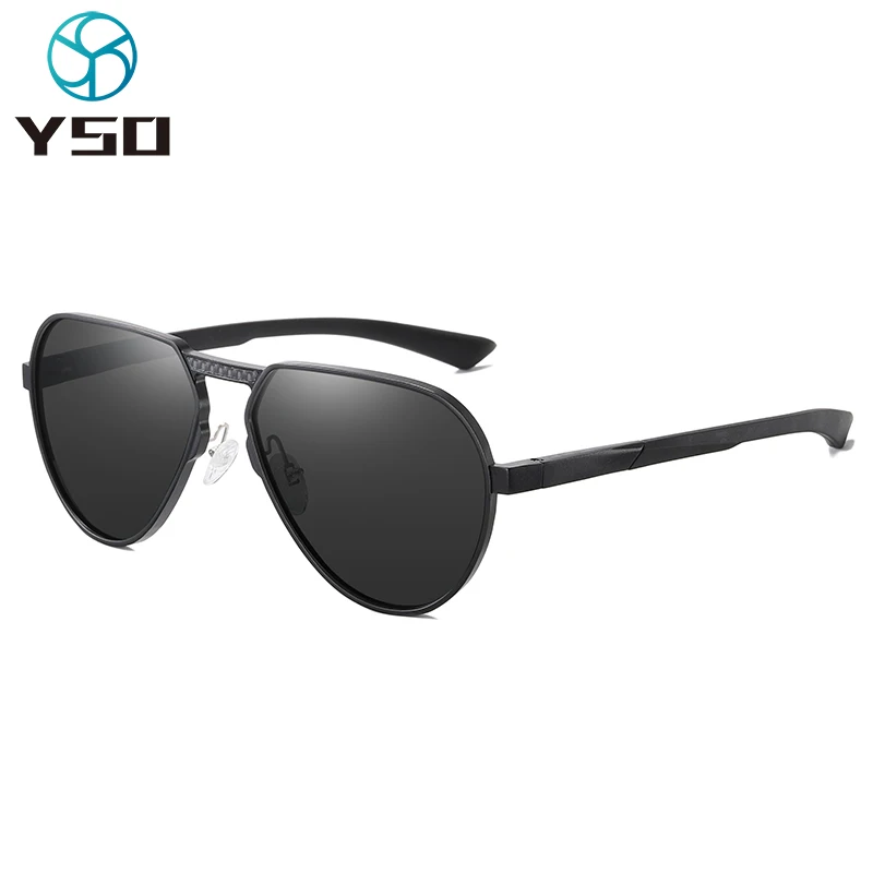 

YSO Aluminium Frame Men Sunglasses Oversized Glasses Polarized UV400 Protection For Car Driving Photochromic Sunglasses 8051