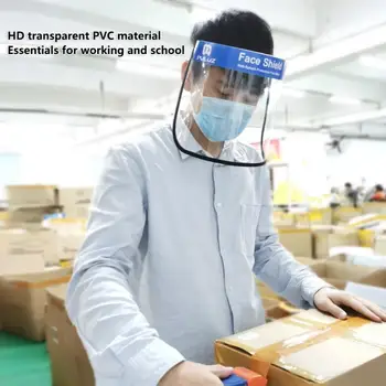 

Anti Splash Mask Protective Face Shield Transparent Flip Up Elastic Band Full Face Cover Dust-proof Outdoor Cleaning