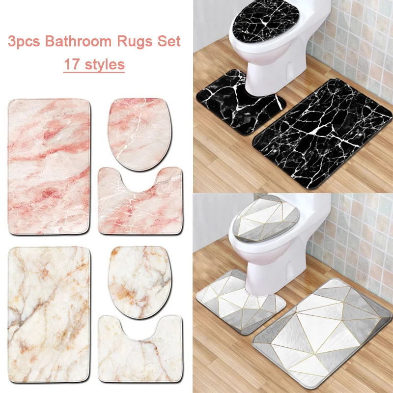

3 pieces of fish scale non-slip bathroom mat mat bathroom mat toilet seat cushion tissue box mat good home decoration cover