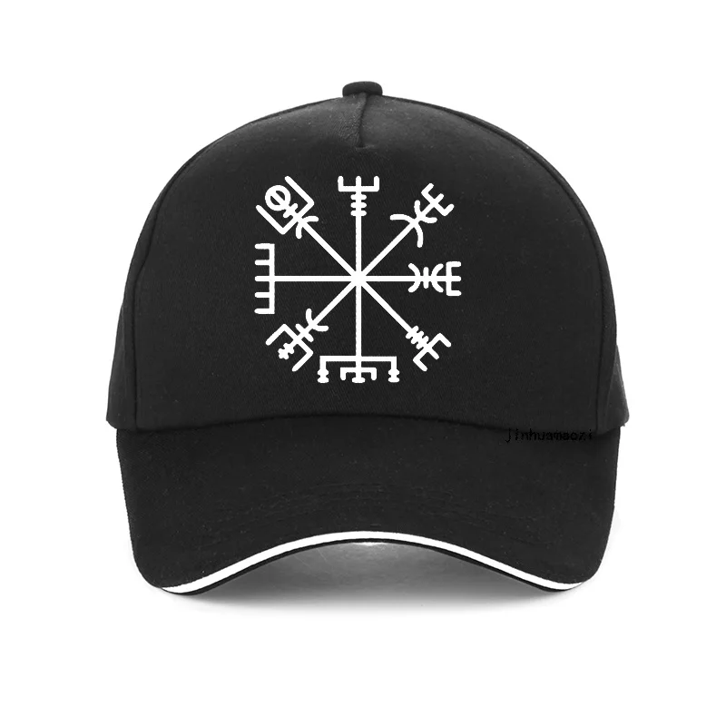 Черный Модный бренд Vegvisir Futhark руны навигатор Vegvisir Викинг Компас бейсболка для мужчин и женщин регулируемые хип-хоп бейсболки - Цвет: Черный