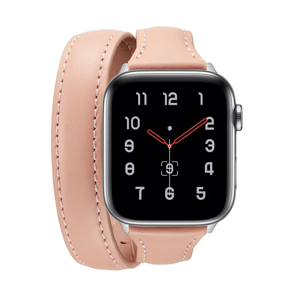 Двойной тур ремешок для Apple Watch iWatch 40 44 мм 38 42 мм очень длинный ремешок из воловьей кожи браслет для серии 5 4 3 2 1 ремешок для часов