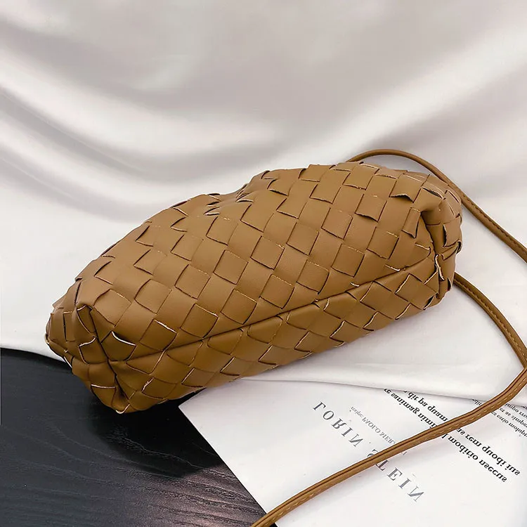 TOYOOSKY Brand Cloud Bag Women Luxury Soft Leather Dumpling Shoulder Crossbody Bags Large Capacity Weaving Clutch Purse