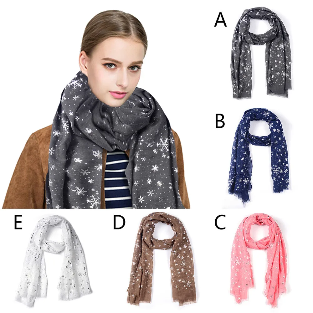 

Women Retro Head Neck Silk Satin Scarf Thin Shawls Silver Snowflake Scarves Autumn Winter Shawl Wraps Neck Warmer Snood Scarf#40