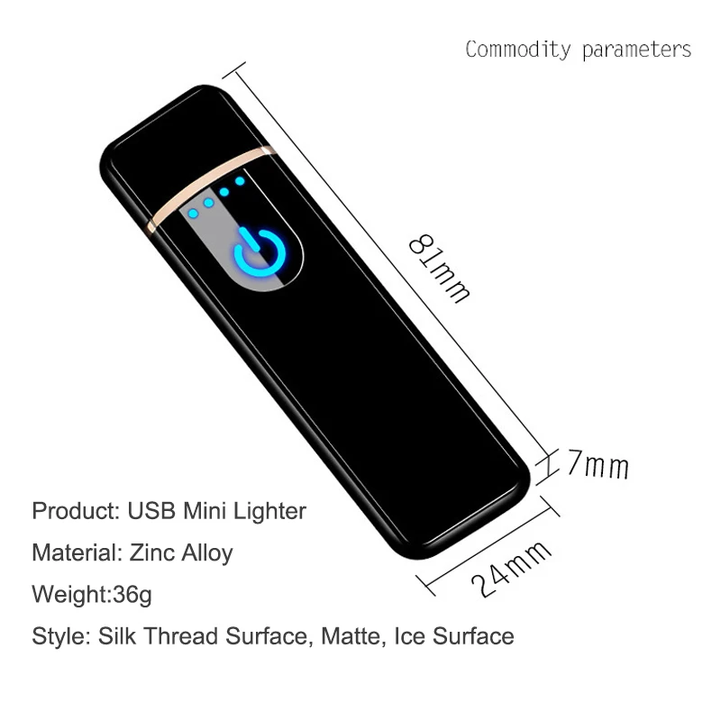 10 шт./лот USB мини-сигарета электрическая зажигалка сенсорная для курения кальян электронные сигареты зажигалки гаджеты для мужчин
