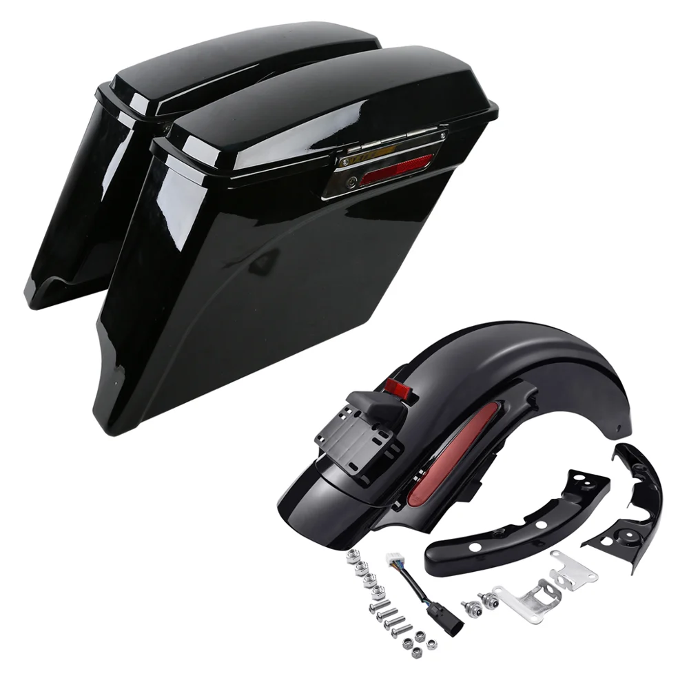 Мотоцикл 5 &quotрастягивается Расширенный сумки заднее крыло для Harley Touring Road King Electra