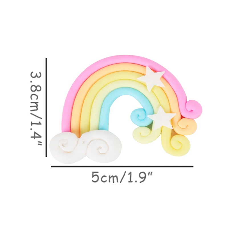 Rainbow multi color cloud cupcake topper girls unicorn birthday party cake flags tag decor wedding dessert baking cake top deco party decorations birthday party supplies cake topper cake decorations cake toppers cupcake supplies cake baking tools