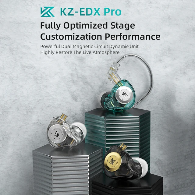KZ-EDX Pro динамические наушники HIFI музыкальные спортивные наушники-вкладыши спортивные шумоподавляющие геймерские наушники мониторные наушники 2