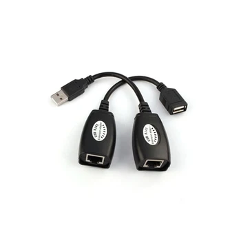 

USB To RJ45 Extension Adapter Cable Signal Amplifier Connected With A Network Cable Ethernet CAT5E 6 Cable for Laptop