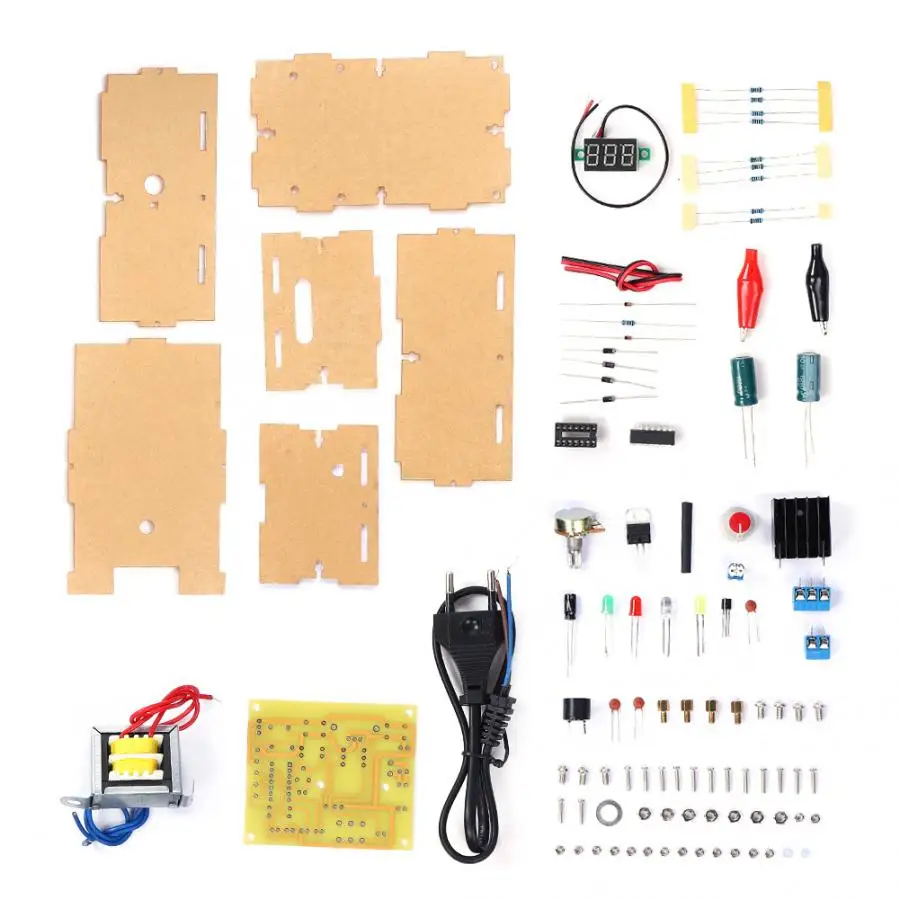 AC 220V ЕС разъем LM317 Регулируемое напряжение блок питания комплект для DIY DC 1,25-12 V Выход