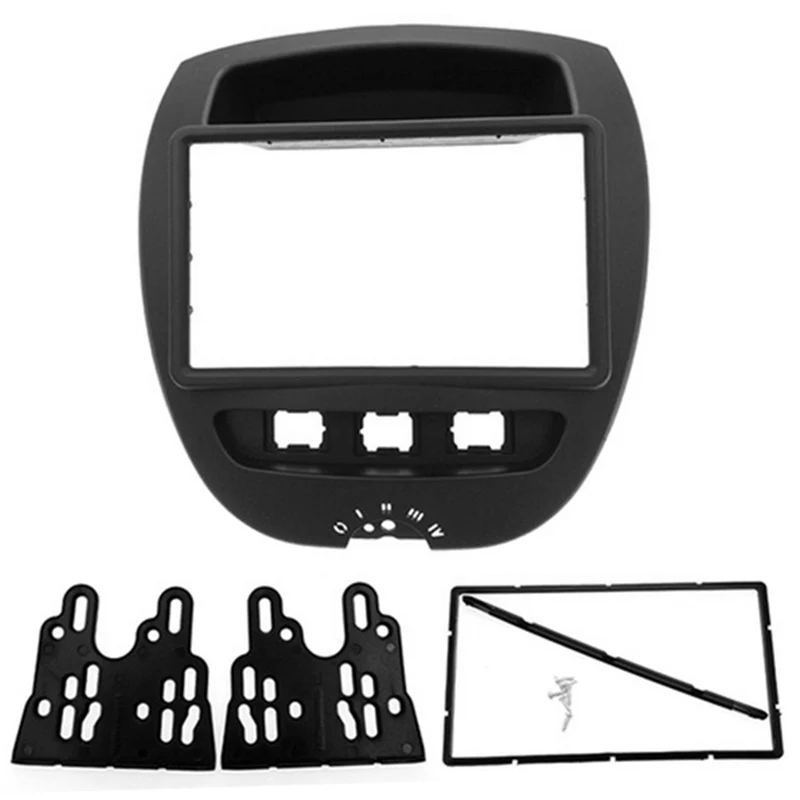 2 Din Автомобильная DVD фасция для Toyotax Aygox/Citroenx C1/PeugxEot 107 2005- фасции тире комплект радио Панель покрытие для стереосистемы пластина отделка