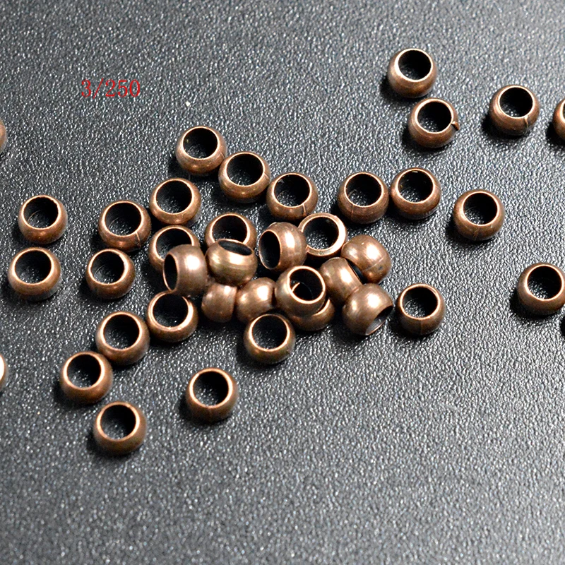 FLTMRH 120pcs 3mm Pick 6 Colors Jewelry Findings Smooth Ball Crimps Beads | Украшения и аксессуары