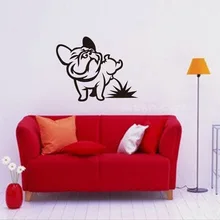 9917 Haha собака милый фон декоративной живописи экологически чистые ПВХ наклейки на стену a-Piece наклейки на стену