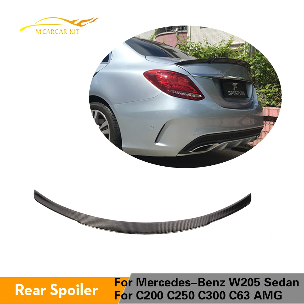 Для Mercedes Benz W205 C200 C250 C300 C63 AMG Sedan 4 Door 2014 2019|Спойлеры и крылья| |