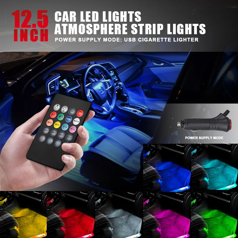 

72 LED Car Strip Light Floor Car Decorative Automobile Atmosphere Lamps Car Interior Light Wireless Remote / Voice Music Control