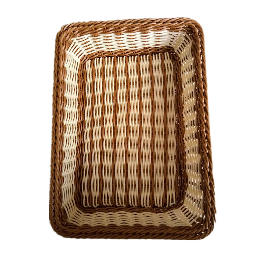 40*30*8cm Multifunctional Sundries Basket Cosmetics 3 Color Storage Basket Portable Storage Basket - Color: mixed color