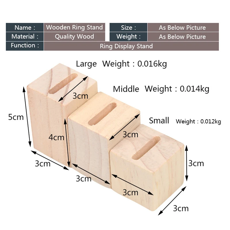 Wooden Rings Holder Jewelry Display Storage Earrings Jewelry Showing Props Set Wholesale Fashion Bracelet Necklace Stand