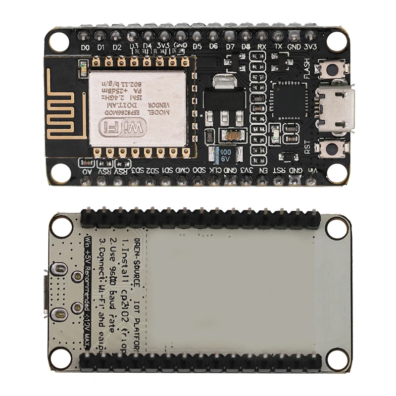 Плата разработки NodeMcu Lua Wi Fi на базе ESP8266 для использования CH340G Repalce TheCP2102|Модули