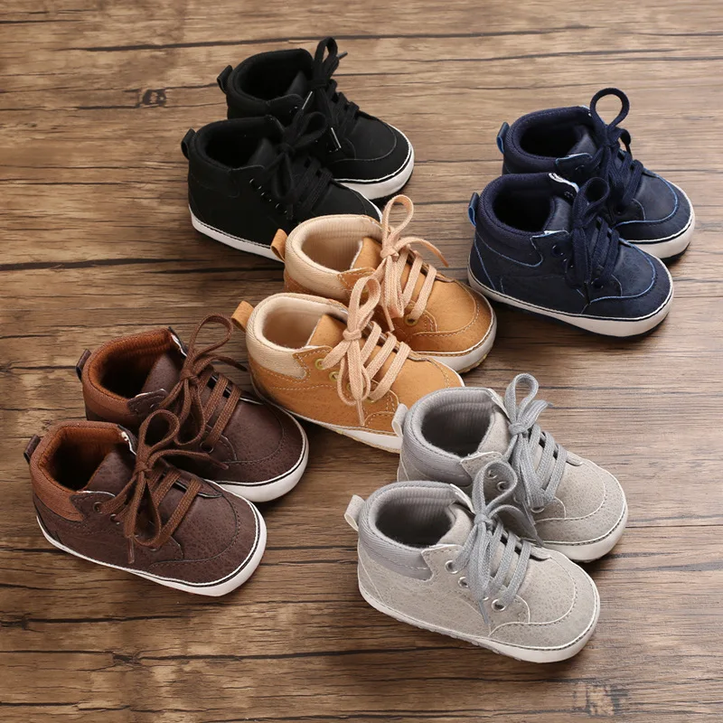 Baby Shoes Boy Newborn Infant Toddler Casual Comfor Cotton Sole Anti-slip PU Leather First Walkers Crawl Crib Moccasins Shoes