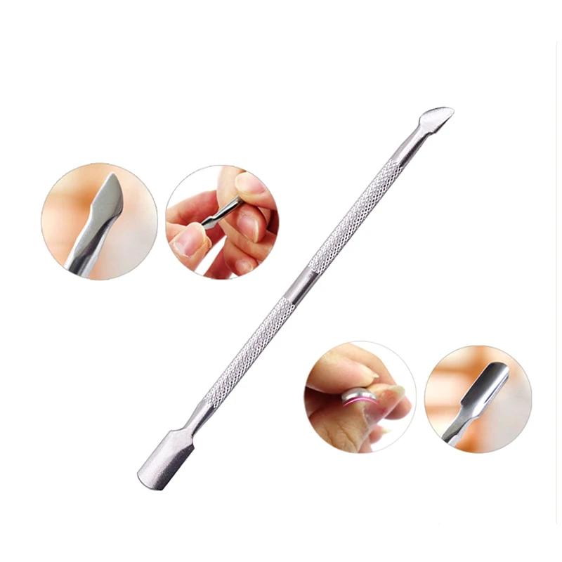 1 шт. УФ-гель для кутикулы из нержавеющей стали с двойной головкой инструмент для маникюра инструмент для кутикулы Инструмент для маникюра инструмент для удаления омертвевшей кожи