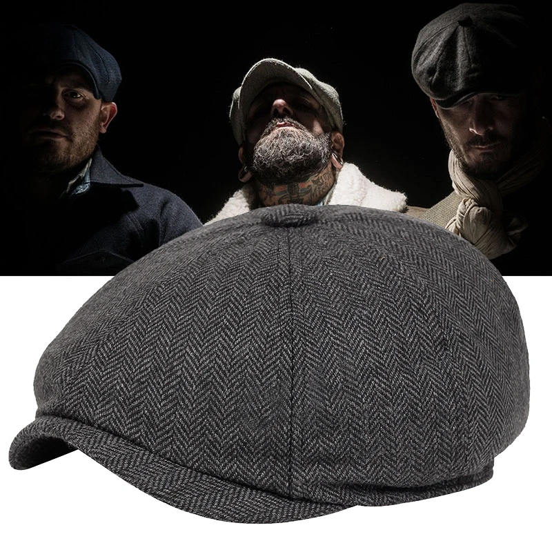 Men Berets Spring Autumn Casual Street Beret Hat Retro England Hat Wild Octagonal Cap Fashon Hats Caps