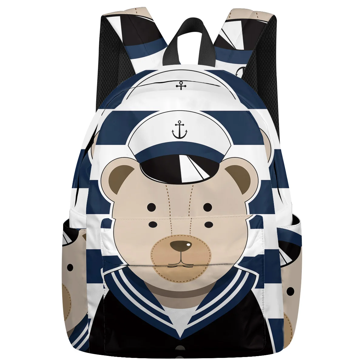 Bear The Sailor Navy Stripe для учеников начальной школы мягкий и удобный компьютерный рюкзак школьный книги на День Святого Патрика
