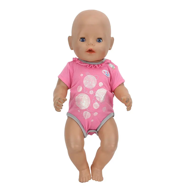 1 шт. модный короткий комбинезон для 17 дюймов Детская кукла 43 см одежда - Цвет: Белый