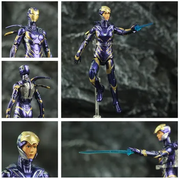 

ZD Toys 2019 Avenger 4 Endgame Iron Man Rescue Pepper Potts 7" 17cm Action Figure Ironman Legends Lady Purple Armor Doll Model