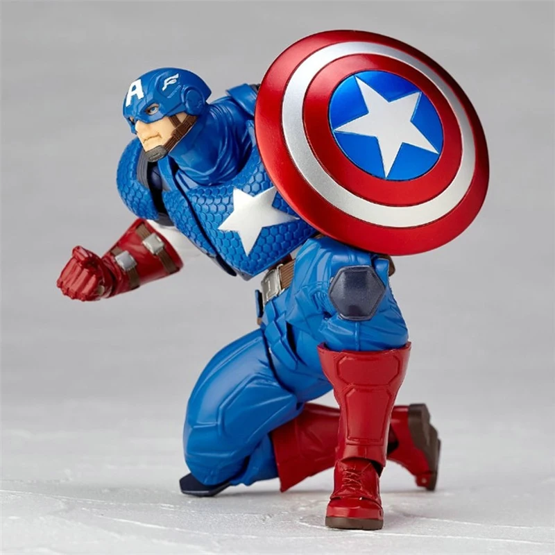 6" Marvel  Captain America Action Figures Yamaguchi Kaiyodo Revoltech KO Toy 