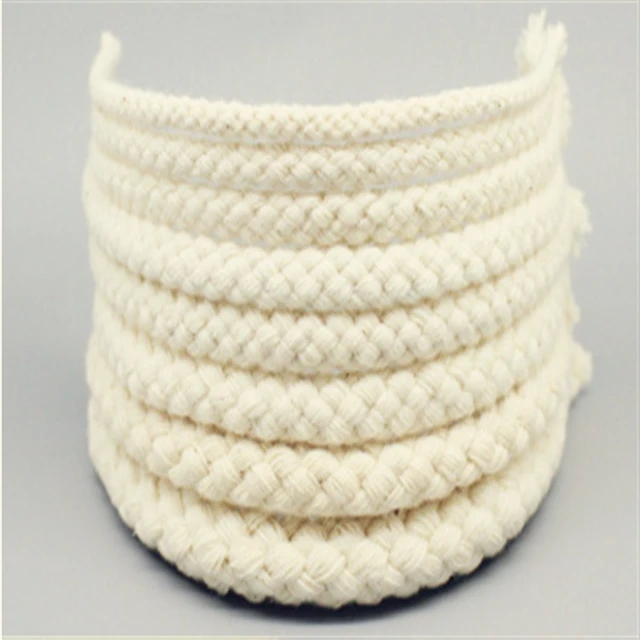 100M 4/5/6/7/8mm Natural Cotton Cord Rope String Ribbon Sewing Crafts DIY  Hilo Macrame Cord Beige Twine Decor Weaving - AliExpress