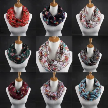 

Women Ladies Owl Pattern Print Scarf Warm Wrap Shawl Designer neck scarves luxury Wraps For Business Party Elegant Vintage