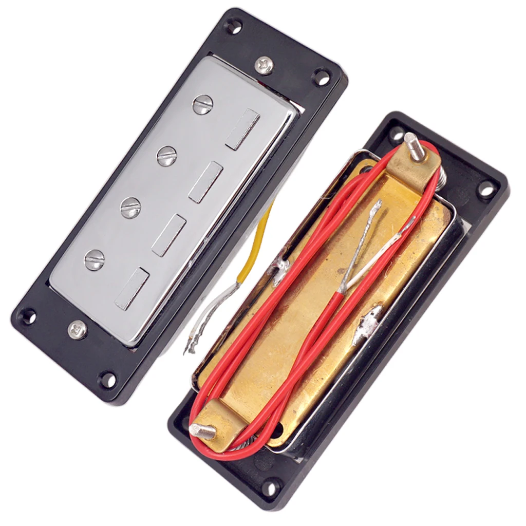 Set of 2pcs Mini Humbucker Pickups for 4 String Electric Bass Guitar Parts