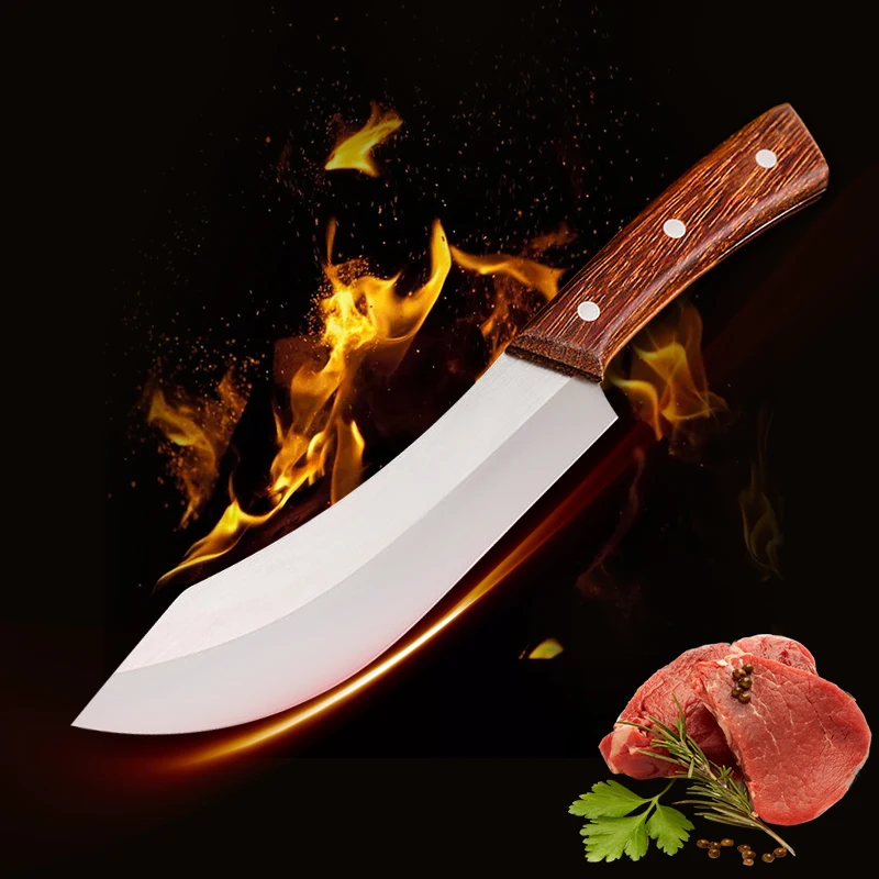 

Butcher Knife 4CR13 Stainless Steel Meat Cleaver Razor Sharp Vegetable Slice Knife Comfortable Handle